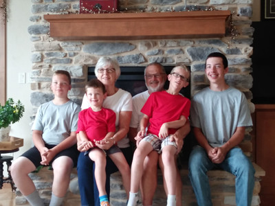 My Parents, Boys (in grey), and Nephews (in red)